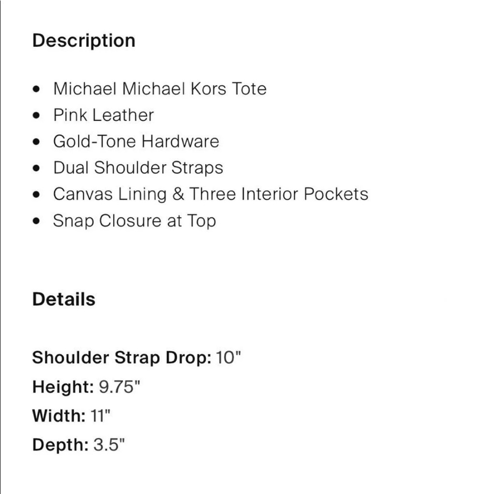 Michael Kors Tote Shoulder Bag - Picture 3 of 14